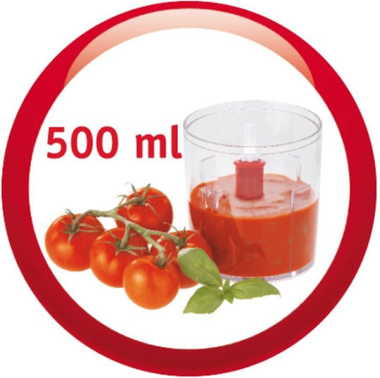 Moulinex Moulinette Πολυκόπτης Multi 500W με Δοχείο 500ml Κόκκινος
