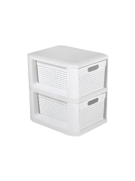 Homeplast Drawers Plastic in White Color 3 Slots 33x26x34.5cm