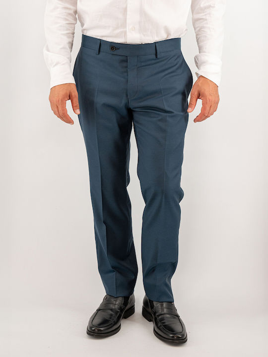 Men's Suit with Vest Petrol Blue