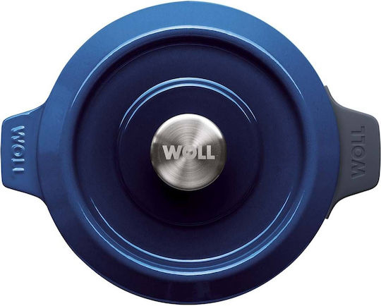 Woll Deep Pot made of Cast Iron 2.8lt / 20cm Cobalt Blue
