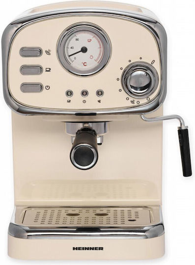 Heinner Espressomaschine 1100W Druck 15bar Beige HEM-1100CR