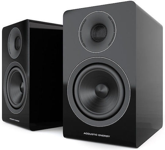 Acoustic Energy AE300 Paar Hi-Fi Lautsprecher Buch selbst 100W 2 Anzahl von Fahrern B17.5xT26xH30cm. Schwarz
