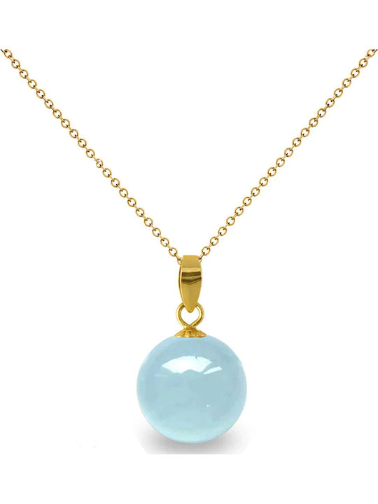 Margaritari Комплект с Обеци & Медальон от Злато 14K с Камъни