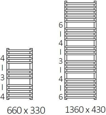 Terma C01 Electric Towel Rail 600W 136x53cm White