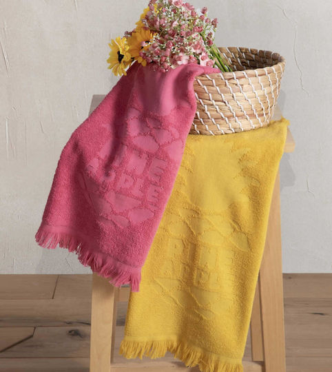 Nef-Nef Homeware Delicious Celery Tea Towel from 100% Cotton in Yellow Color 50x50cm