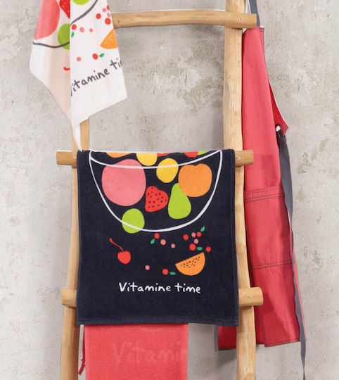Nef-Nef Homeware Vitamine Time Πετσέτα Κουζίνας από 100% Βαμβάκι σε Εκρού Χρώμα 40x60cm
