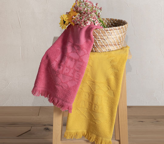 Nef-Nef Homeware Delicious Celery Tea Towel from 100% Cotton in Yellow Color 50x50cm