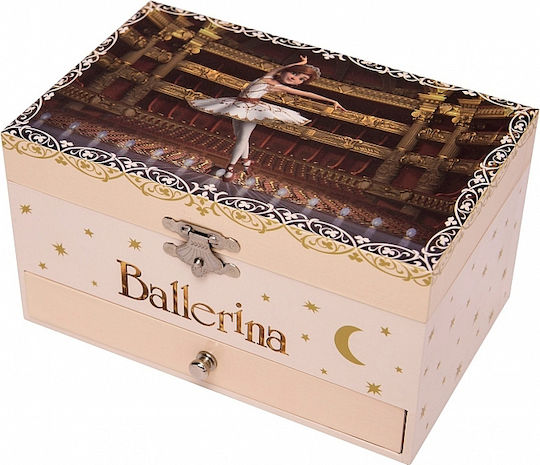 Trousselier Cutia muzicală Ballerina din Lemn 1buc Ecru