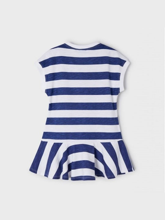 Mayoral Kids Dress Striped dark blue