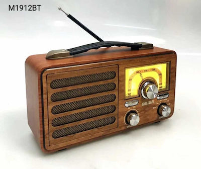 M1912BT Retro Radio portabil Reîncărcabil Maro