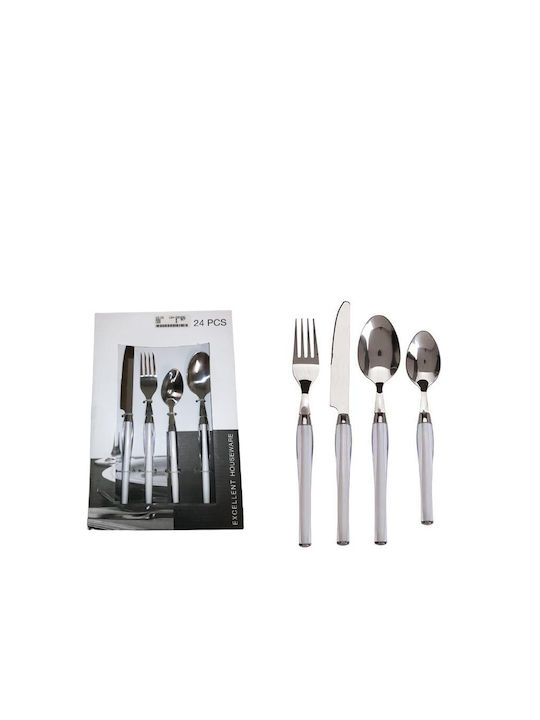 Excellent Houseware Besteckset Schwarz 24Stück