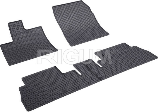 Rigum Trunk Mats 5pcs Tray Type for Peugeot Rifter Opel Combo Citroen Berlingo Black