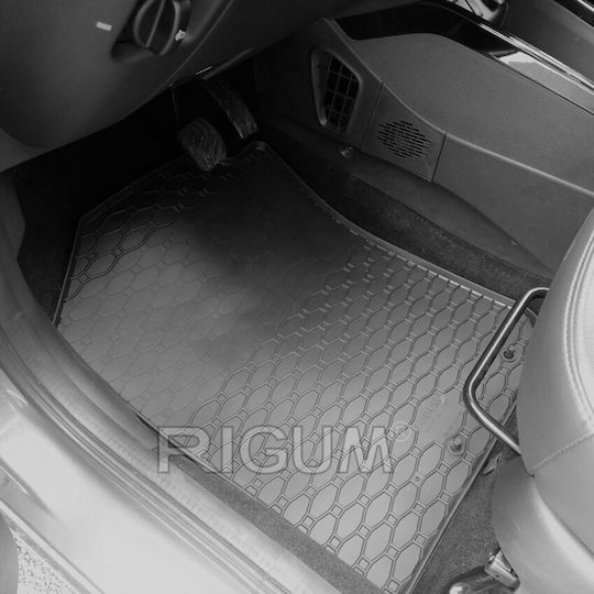 Rigum Set of Front and Rear Mats 4pcs for Dacia Spring 2022+ Black