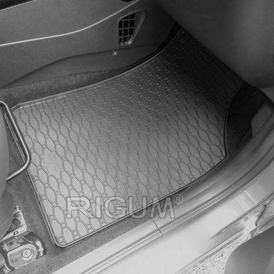 Rigum Set of Front and Rear Mats 4pcs for Dacia Spring 2022+ Black