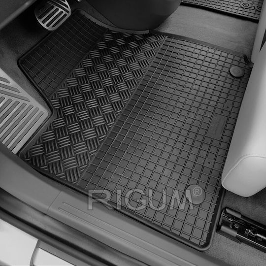 Rigum Set of Front and Rear Mats 4pcs for Hyundai IONIQ Black