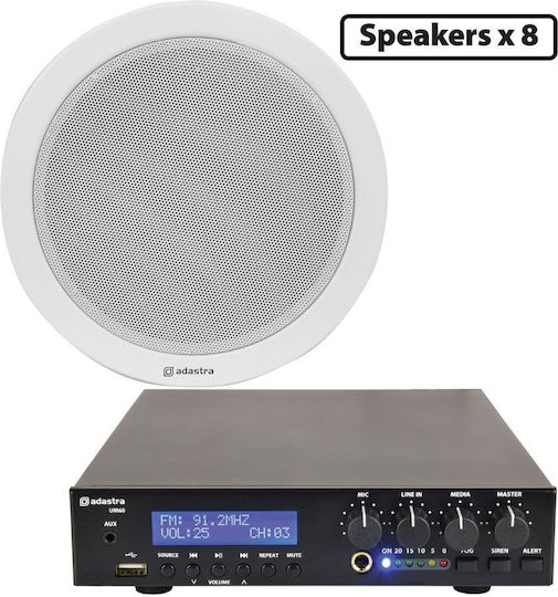 Adastra 8*ec56v+um60 Ηχείο Οροφής 60W (Τεμάχιο) Καφέ 300.011UK