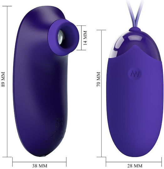 Pretty Love Stimulator Vibrator Ei mit Fernbedienung Lila