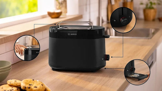 Bosch Toaster 2 Slots 950W Black