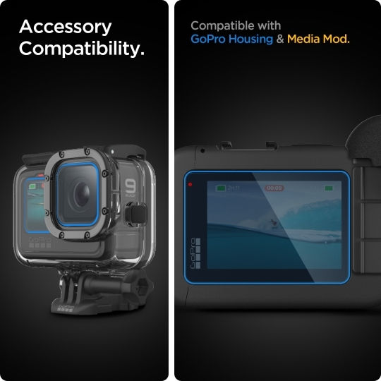 Spigen Glas.tr Slim + Film 2hundred Screen Protector for GoPro Hero 9 / Hero 10 / Hero 11 / Hero 12