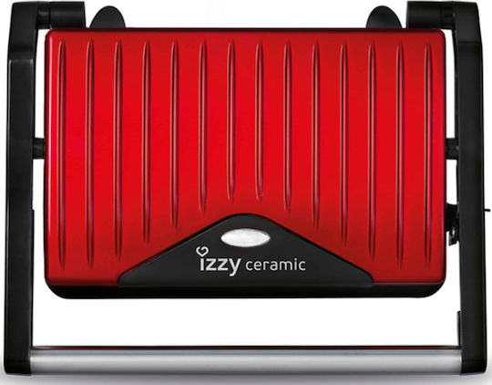 Izzy Panini S10 Τοστιέρα για 2 Τοστ 800W Spicy Red Ceramic