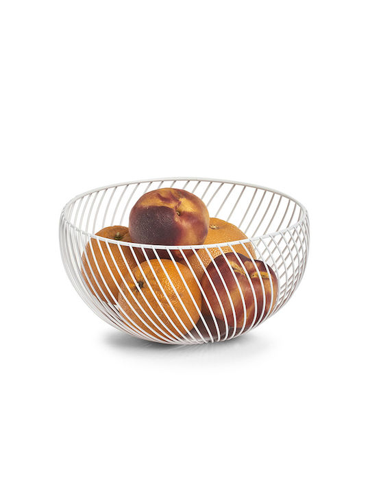 Fruit Bowl Metallic White