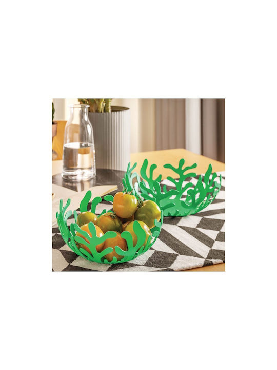 Alessi Mediterraneo Φρουτιέρα Μεταλλική Πράσινη 29x29x10.8εκ.