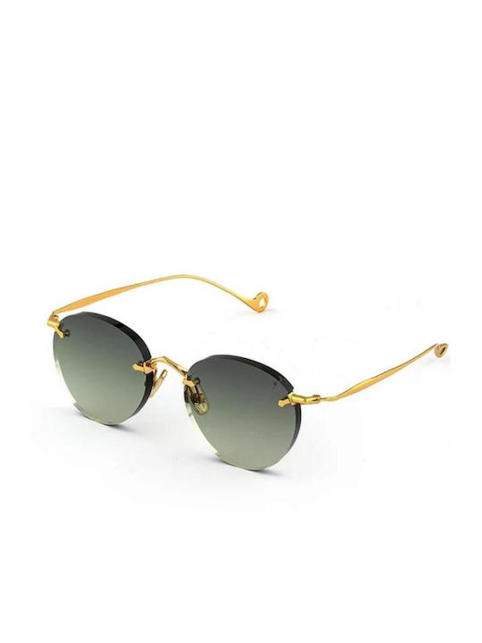 Eyepetizer Sunglasses with Gold Metal Frame and Green Gradient Lens OXFORD C. 4-54