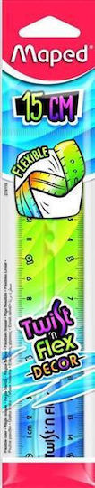 Maped Rigla 15cm Twist 'n Flex (Culori diverse)