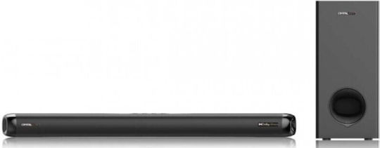 Crystal Audio CASB360 Soundbar 2.1.2 Bluetooth και HDMI 360W με Τηλεχειριστήριο Μαύρο
