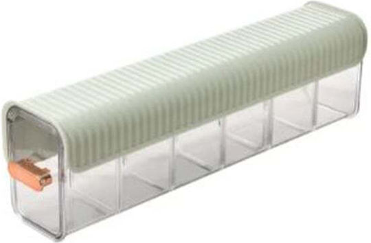 Plastic Storage Box for Socks in Green Colour 38x10.7x8.3cm