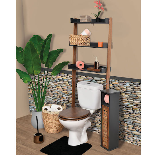 671 Element Floor Bathroom Column Cabinet L37xD30xH83cm Brown