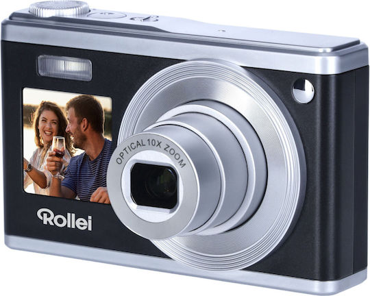 Rollei Compactline 10x Compact Φωτογραφική Μηχανή 20MP Οπτικού Ζουμ 10x με Οθόνη 2.8" και Ανάλυση Video Full HD (1080p) Μαύρη