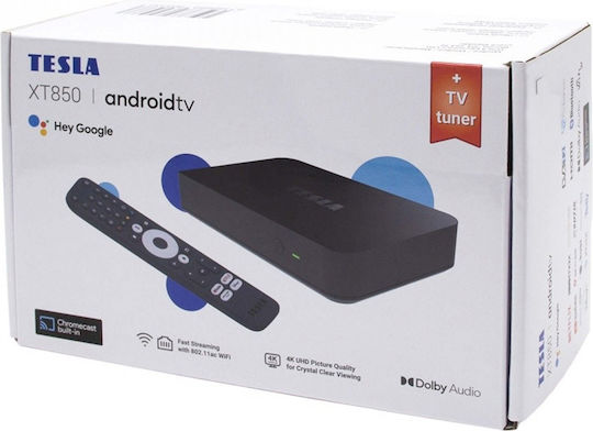 Tesla Electronics TV Box Xt850 4K UHD with WiFi USB 2.0 2GB RAM and 2GB Storage Space with Operating System Android 11.0