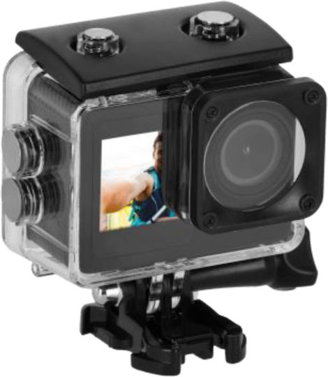 Rollei D2Pro Cameră de Acțiune 4K Ultra HD Subacvatică (cu Carcasă) cu Ecran Tactil 2" și Wi-Fi Neagră