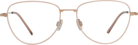 Rodenstock Дамски Метален Рамка за Очила Котешко око от Титан Златист R7104 B