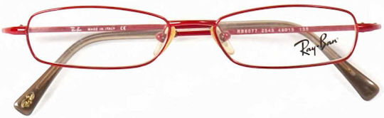 Ray Ban Γυναικείος Μεταλλικός Σκελετός Γυαλιών Κόκκινος RB6077 2545