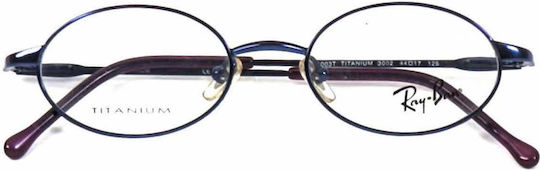 Ray Ban Γυναικείος Μεταλλικός Σκελετός Γυαλιών Μπλε RB1003T 3002