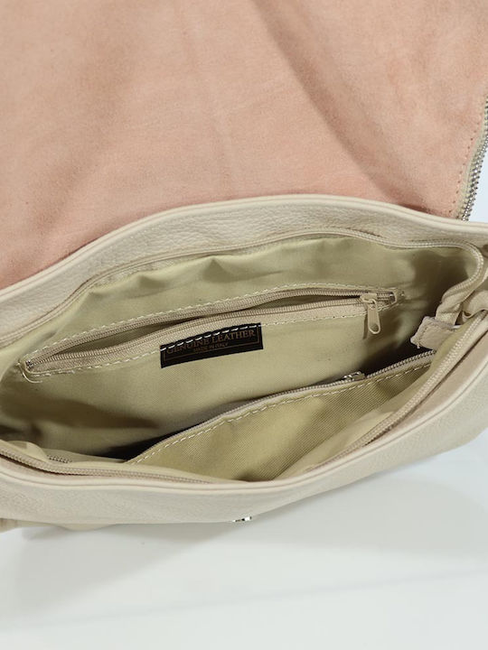 Passaggio Leather Leder Damentasche Umhängetasche Beige