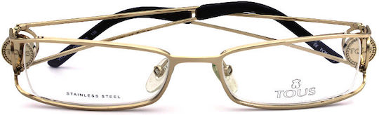 Tous Metal Eyeglass Frame Gold VTO211 0300