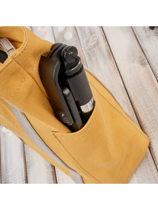 Leder Damentasche Shopper Schultertasche Gelb