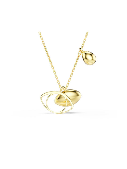 Swarovski Colier Ochi Protector Plăcut Cu Aur Albastru