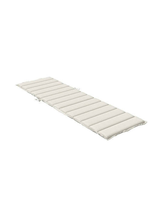 vidaXL Sunbed Cushion with Backrest Cream 70x200cm