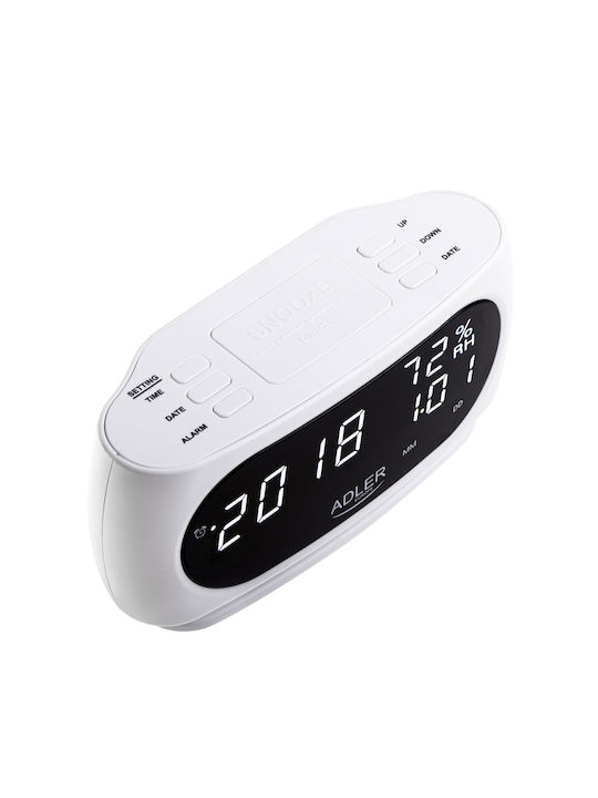 Adler Ceas Digital de Masă cu Alarmă AD 1186 W