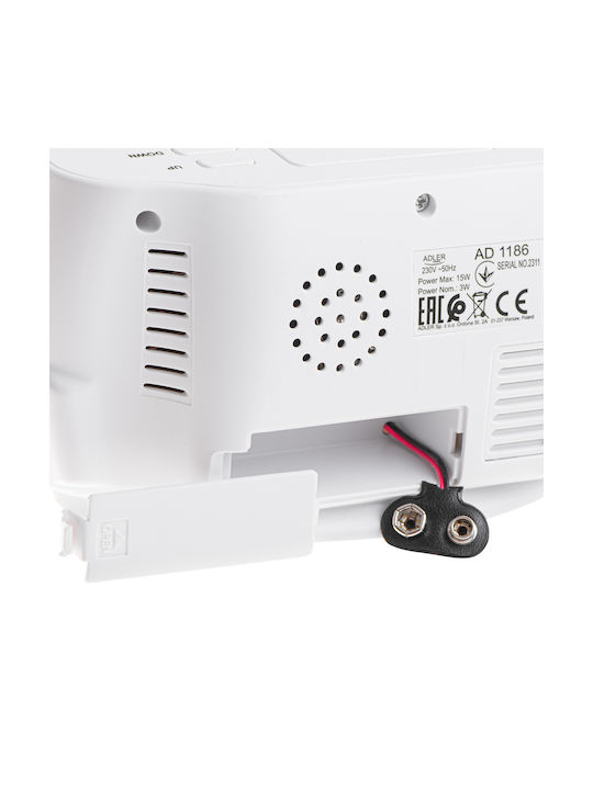 Adler Ceas Digital de Masă cu Alarmă AD 1186 W