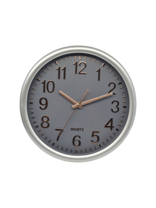 Ankor Wall Clock Plastic Gray Various Colors)