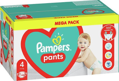 Pampers Hosen Windelhosen Nr. 4 für 9-15 kg 108Stück