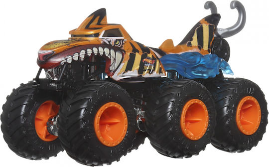 Mattel Mașinuță metalică cu 6 roți Tigru Rechin Scară Camion 1:64 Monster Truck