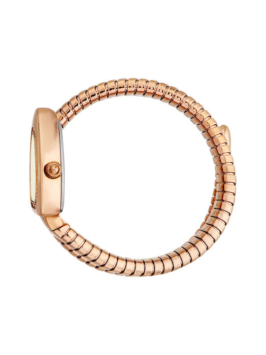 Just Cavalli Signature Snake Watch with Pink Gold Metal Bracelet