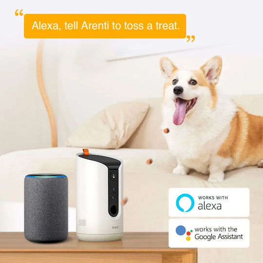 Arenti PETCAM1T IP Κάμερα Παρακολούθησης Wi-Fi Full HD+ 3MP με Αμφίδρομη Επικοινωνία και Φακό 2.8mm Pet Treat Camera