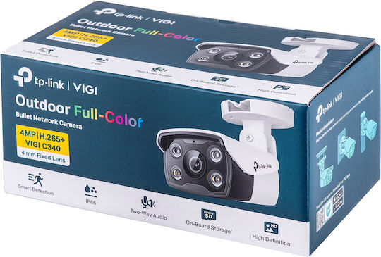TP-LINK Vigi C340 v1 IP Surveillance Camera Full HD+ 4MP Waterproof with Two-Way Communication and 2.8mm Lens